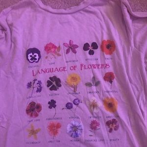 Urban outfitters language of flowers t shirt